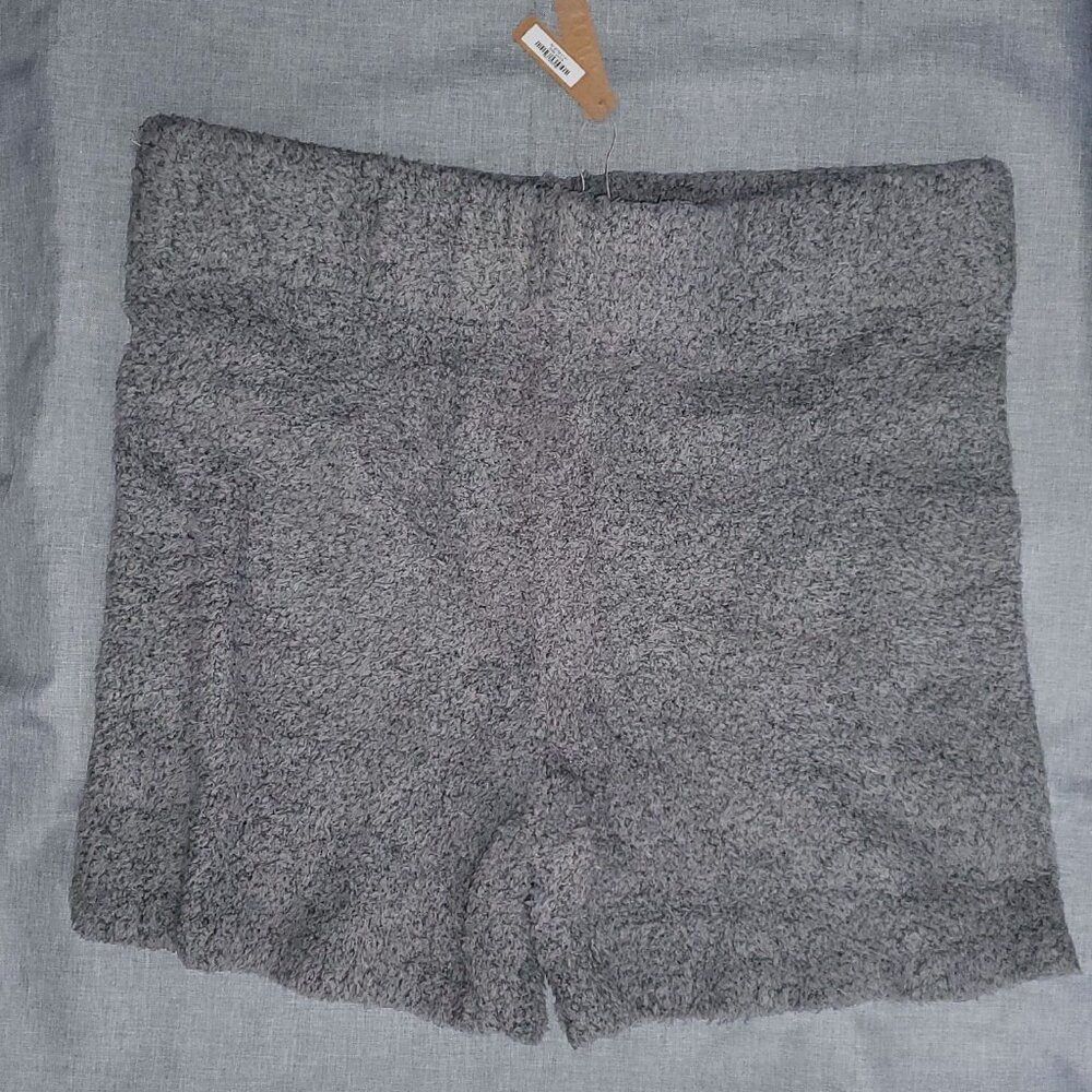 NWT SKIMS 4X/5X Cozy Knit Shorts SMOKE